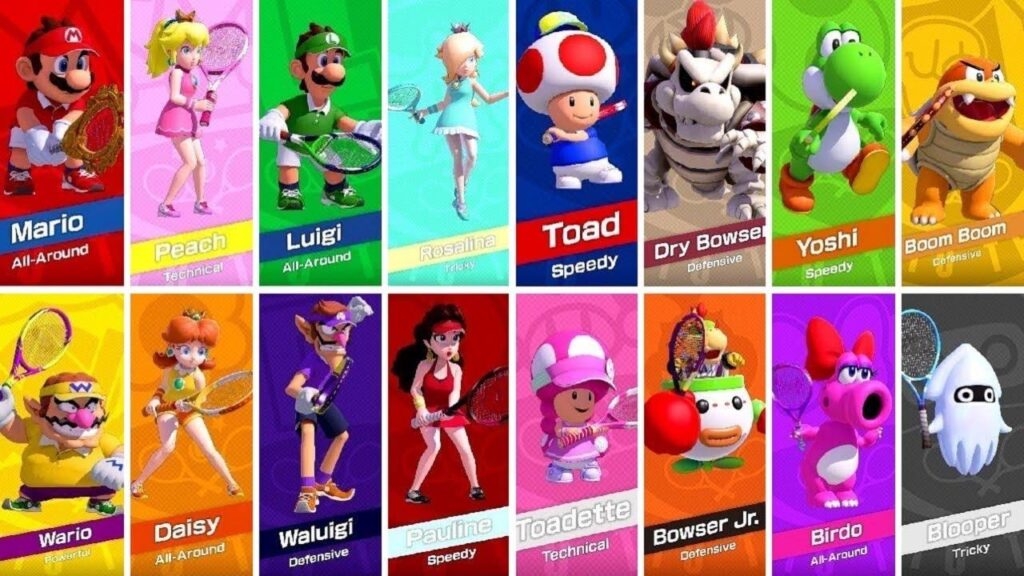 Yelzkizi all characters and color variations in mario tennis fever: full roster, unlocks, and alternate colors