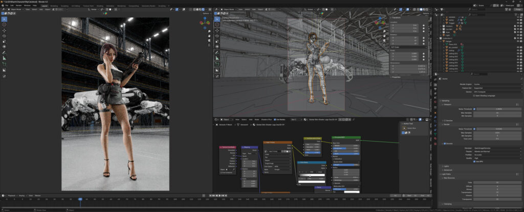 Yelzkizi human pro for blender: achieving hyper-realistic 3d characters with advanced skin addons, face controls, and hair assets
