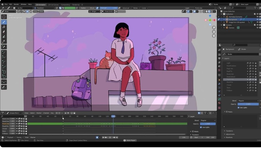 yelzkizi Animating 2D Illustrations in Blender: A Comprehensive Guide for Vocaloid and J-Pop Themed Characters