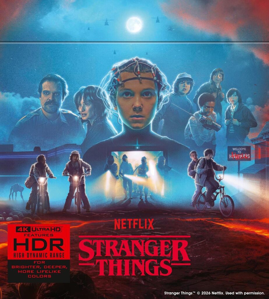 Yelzkizi $270 stranger things: the complete series blu-ray collection announced — 25 discs, 148-page artbook, and exclusive hellfire club d20 dice