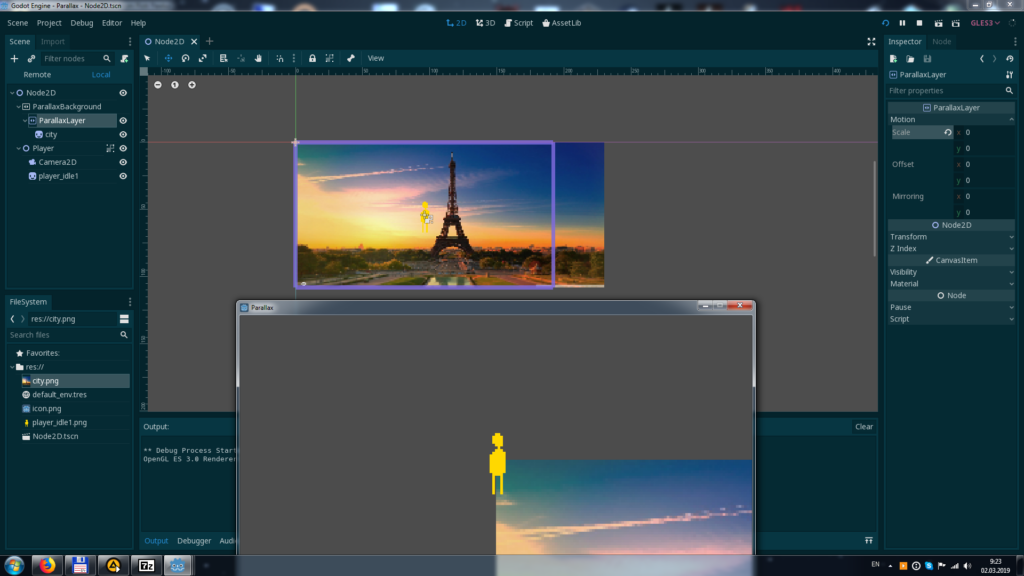 Yelzkizi creating parallax effect with godot: parallax2d setup, infinite backgrounds, and common fixes