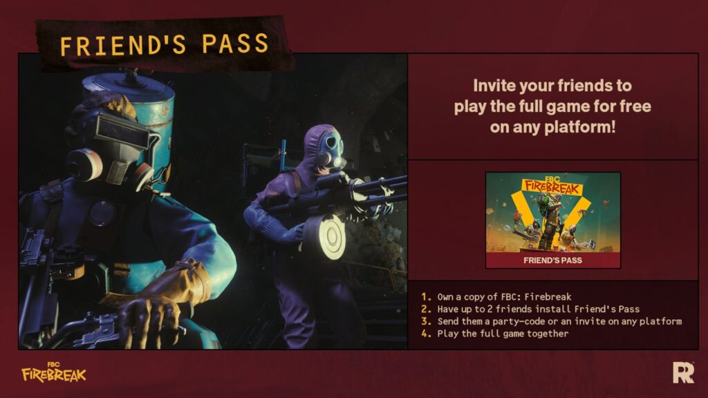 Yelzkizi fbc: firebreak just got its last ever major update (open house), plus a permanent price drop and free friend’s pass