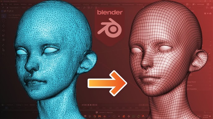 yelzkizi How to Reduce Topology in Blender: Decimate, Remesh, and Retopology Methods to Lower Polycount