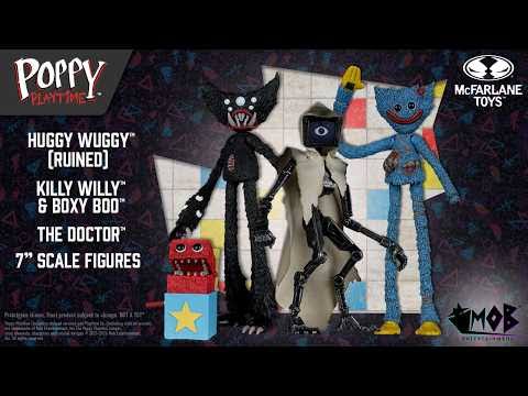 yelzkizi New Poppy Playtime Figures From McFarlane Toys Revealed: Huggy Wuggy (Ruined), Killy Willy, Kissy Missy & The Doctor
