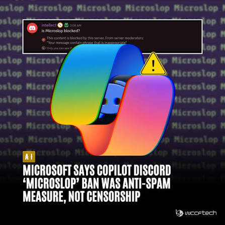 Yelzkizi microsoft tried to ban “microslop” in its copilot discord amid ai criticism — and the internet “microslopped” even harder