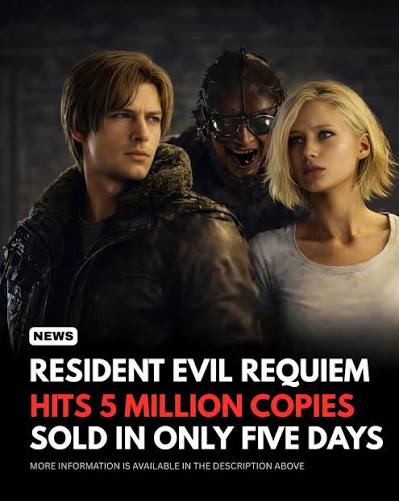 yelzkizi Resident Evil Requiem is likely the series’ biggest launch ever — 5 million units sold in under a week