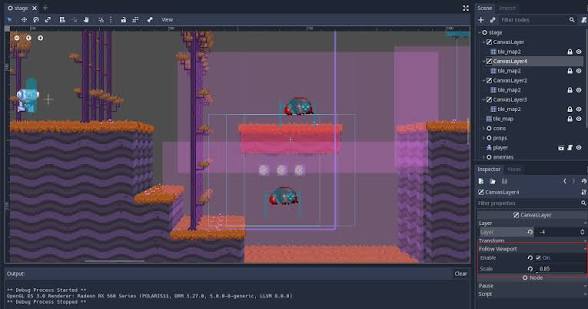 Yelzkizi creating parallax effect with godot: parallax2d setup, infinite backgrounds, and common fixes