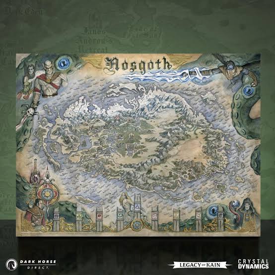 Yelzkizi legacy of kain fans can now preorder a stunning map of nosgoth (dark horse direct fine art print)