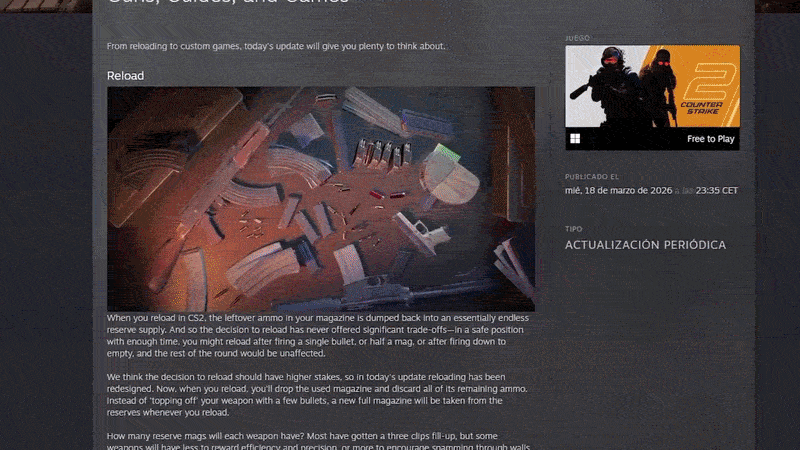 yelzkizi Counter-Strike 2 Ammo Reloads Are Fundamentally Changing: Valve Just Pulled the Rug Out From Under 25 Years of Muscle Memory