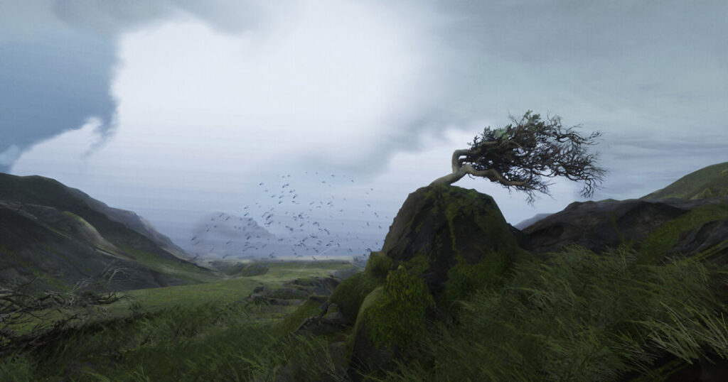 Yelzkizi wind in unreal engine 5: winddirectionalsource, foliage wind, niagara forces, cloth, and groom hair setup