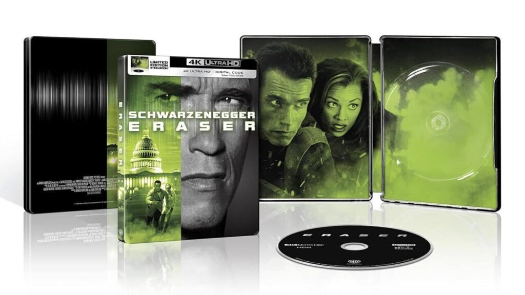 Under-appreciated schwarzenegger action flick eraser is getting a 4k steelbook blu-ray for its 30th anniversary (release date + details)