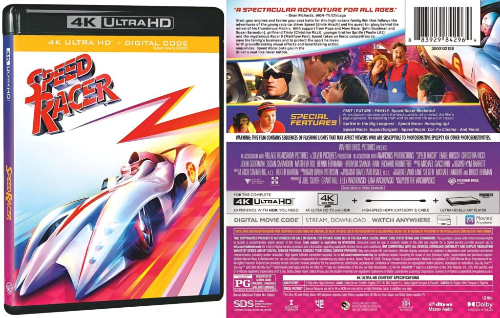 Yelzkizi speed racer 4k digital and blu-ray limited edition steelbook announced with limited theatrical screenings