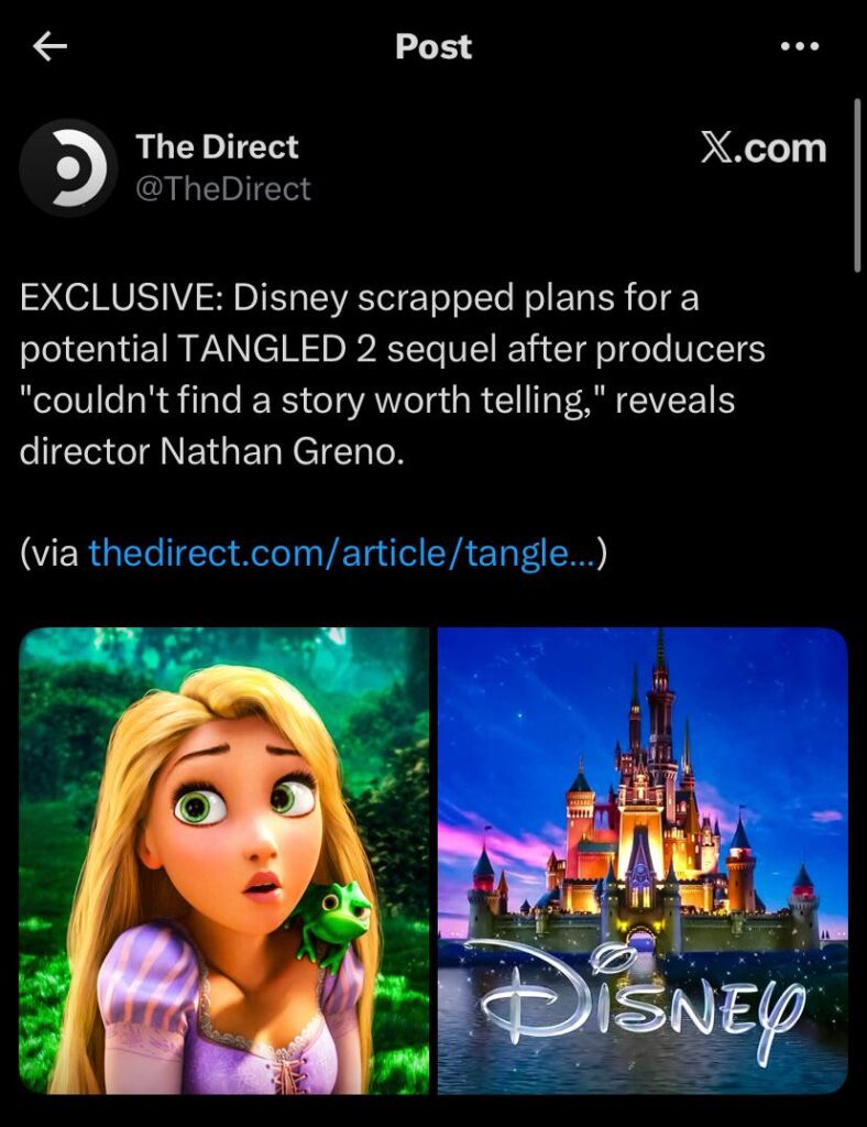 Wanted tangled 2, but couldn’t find a “story worth telling”: what the director revealed and what happens next