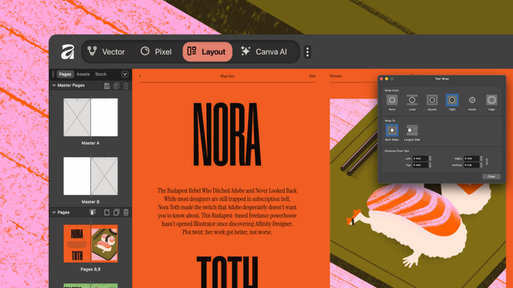 Yelzkizi canva releases affinity 3. 2: davinci resolve. Af support, new vector brushes, and upgraded raw tools