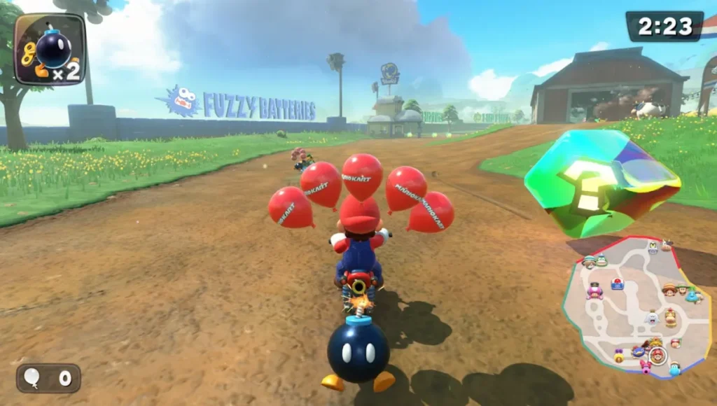 Yelzkizi mario kart world update 1. 6. 0 adds bob-omb blast battle mode, balance changes, and bug fixes