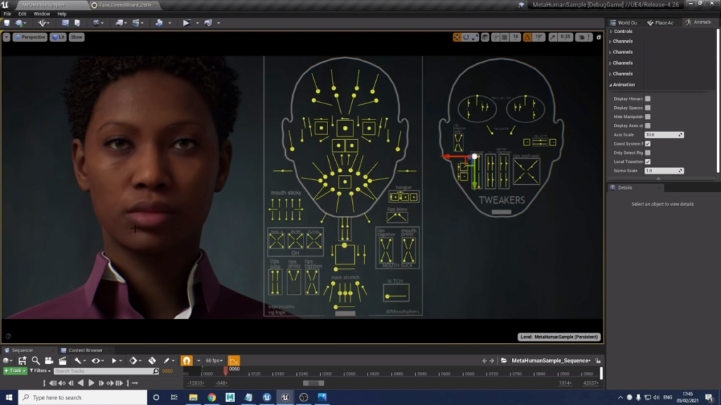Yelzkizi cinematic metahuman look at system in unreal engine: eye + head tracking for sequencer