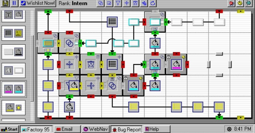 Macrobit interactive releases factory 95: a windows 95 powerpoint automation game