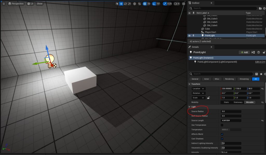 Yelzkizi soft warm shadows in unreal engine using simple math (ue5)