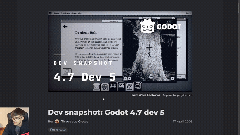 Yelzkizi Godot 4.7's Final Development Snapshot (Dev 5): Asset Store Overhaul, Rectangular Area Lights, and Inline Shader Previews