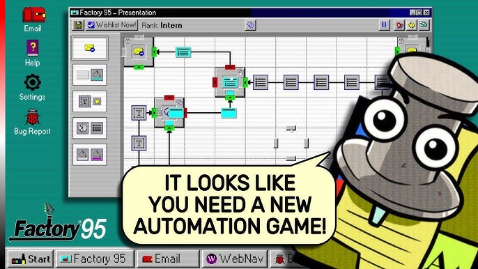 Macrobit interactive releases factory 95: a windows 95 powerpoint automation game