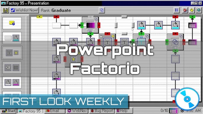 Macrobit interactive releases factory 95: a windows 95 powerpoint automation game
