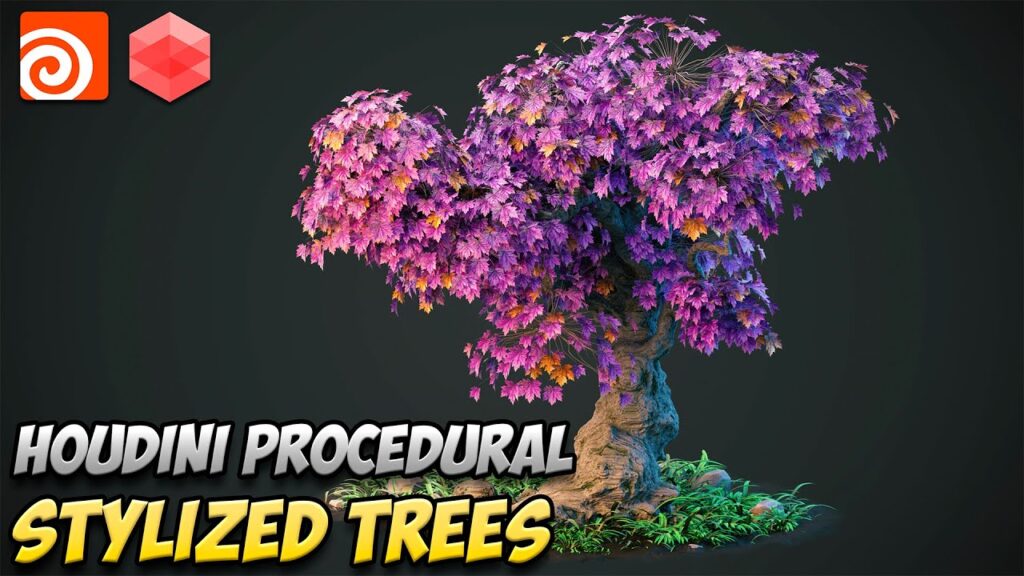 Yelzkizi stylized trees for games: how to create stylized procedural trees in houdini