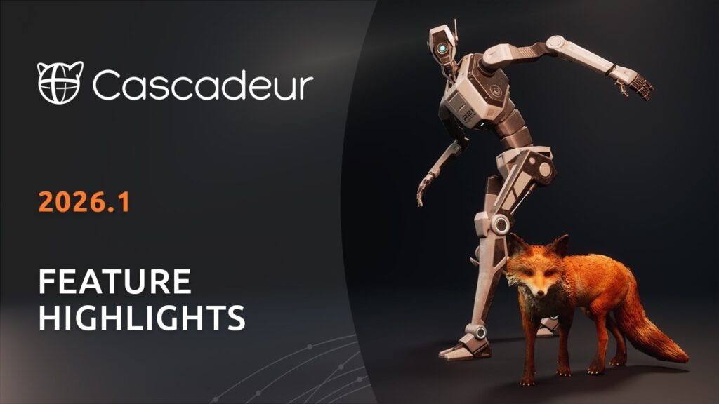 Yelzkizi cascadeur 2026. 1 arrives with rendering engine overhaul: filament rendering, root motion, and unreal live