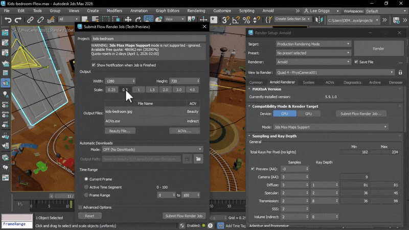 Yelzkizi Autodesk Releases Arnold 7.5.1 With Free Cloud Rendering: Flow Render Tech Preview, Limits, and What’s New
