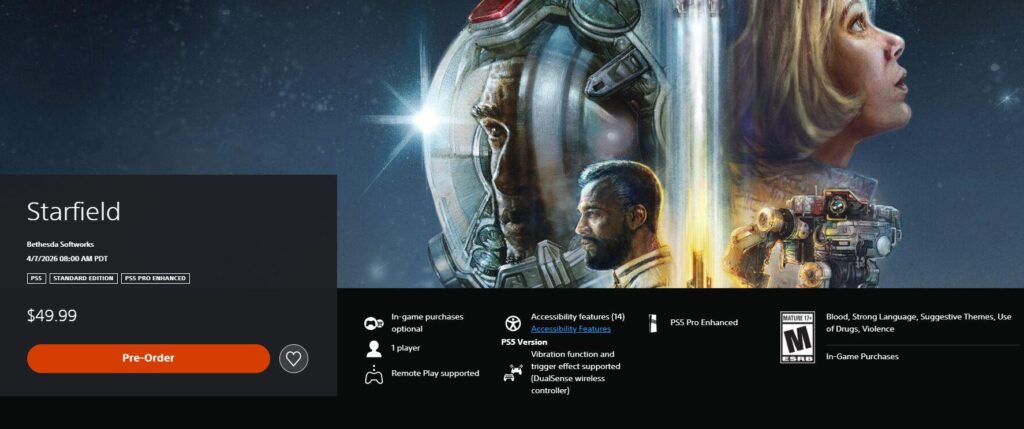 Yelzkizi starfield for playstation 5 is now available to preorder ahead of ps5 release