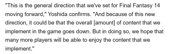 Final fantasy 14 8. 0 update won’t be another “rebirth” like a realm reborn, yoshi-p says