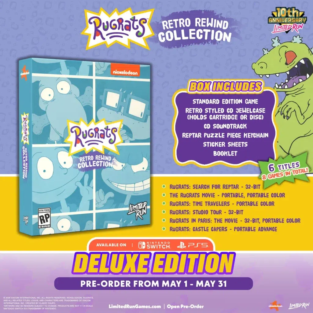 A six-game collection of retro rugrats titles is coming next month: release date, platforms, and full game list