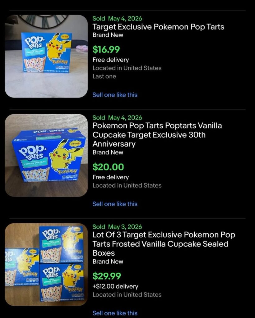 yelzkizi Pokémon Scalpers Are Reselling Limited Edition Pop-Tarts: Target Exclusive Boxes, eBay Listings, and What’s Going On