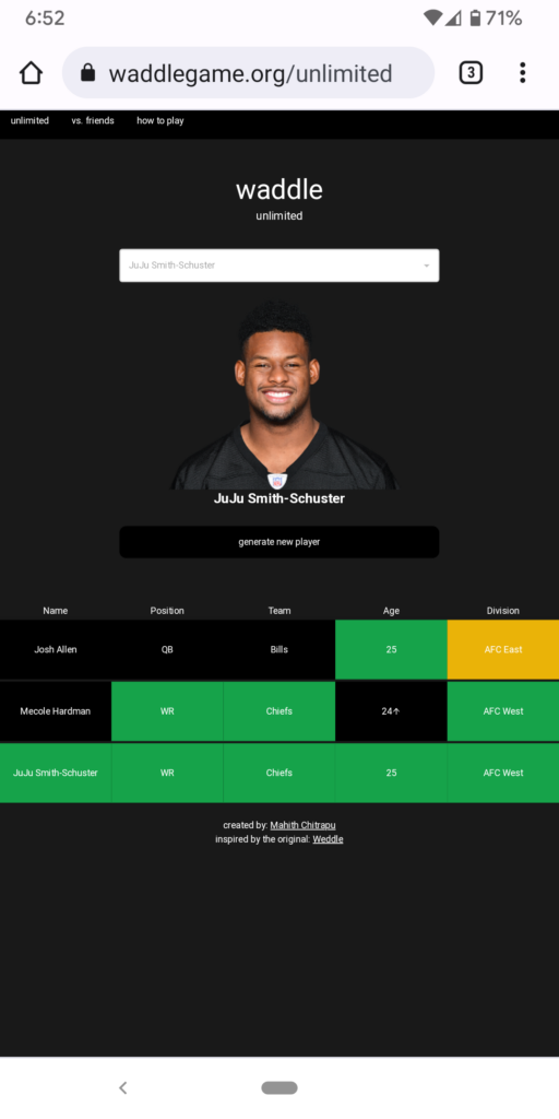 Weddle game: how to play the nfl wordle-style player guessing game (daily, unlimited & hard mode)
