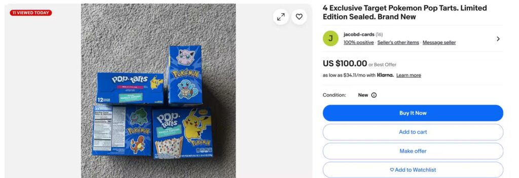 yelzkizi Pokémon Scalpers Are Reselling Limited Edition Pop-Tarts: Target Exclusive Boxes, eBay Listings, and What’s Going On