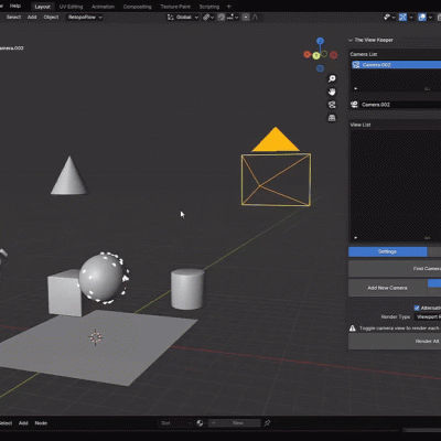 Blender camer add view table blender addon- the view keeper. Store multiple camera angles in blender